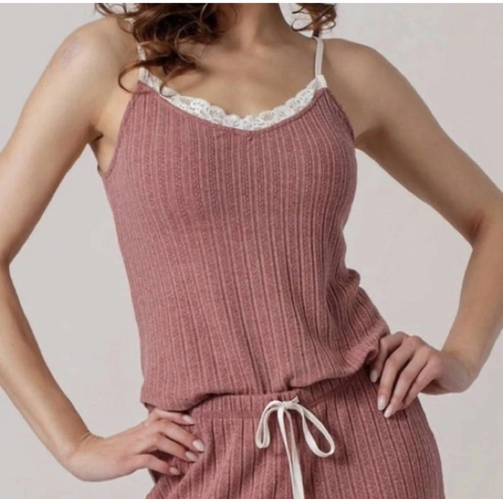 Blu Pepper Blu Pepper - Ribbed Knit 2-Piece Lounge Set