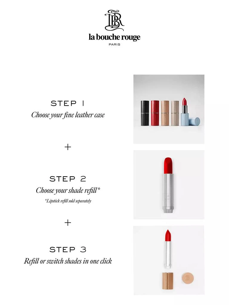 La Bouche Rouge Nude Essential The White Fine Leather Lipstick Case 3