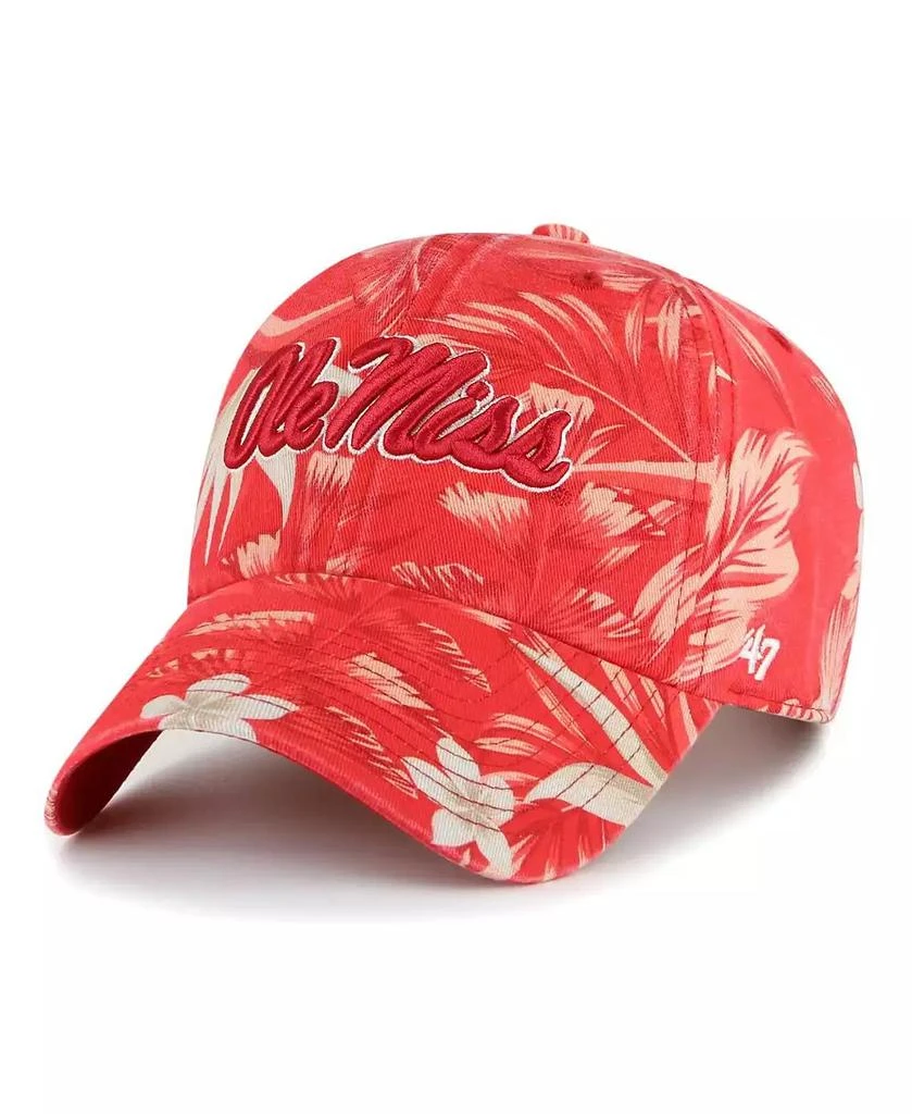 47 Brand Men's Red Ole Miss Rebels Tropicalia Clean Up Adjustable Hat 1