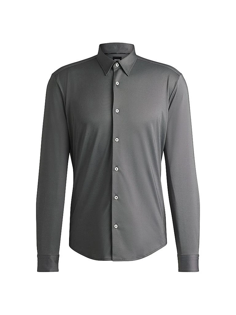 Hugo Boss Slim-Fit Shirt in Performance-Stretch Structured Fabric 1
