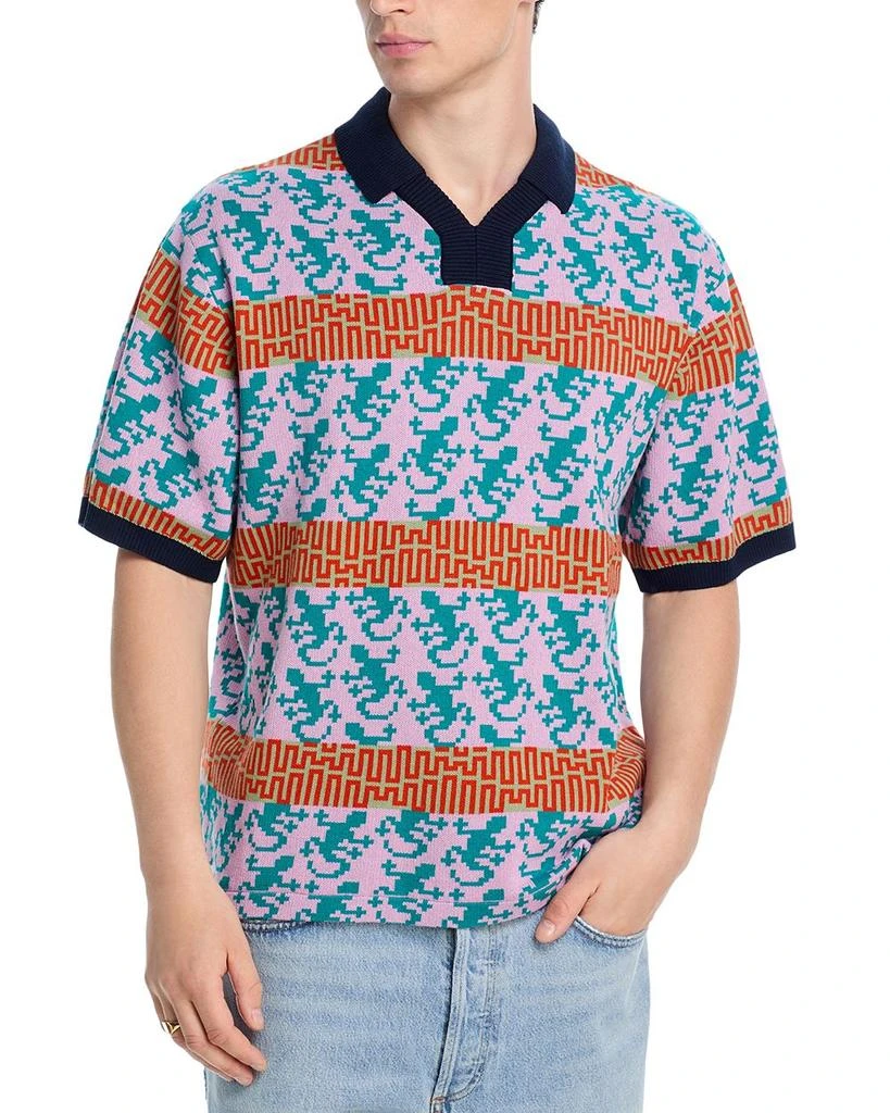 Pleasures Gecko Jacquard Regular Fit Polo Sweater 1