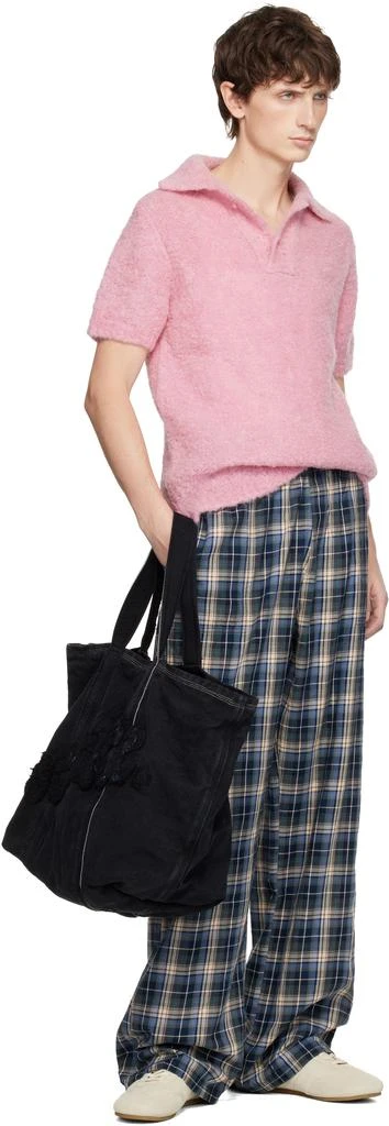 ERL Navy Plaid Sweatpants 4