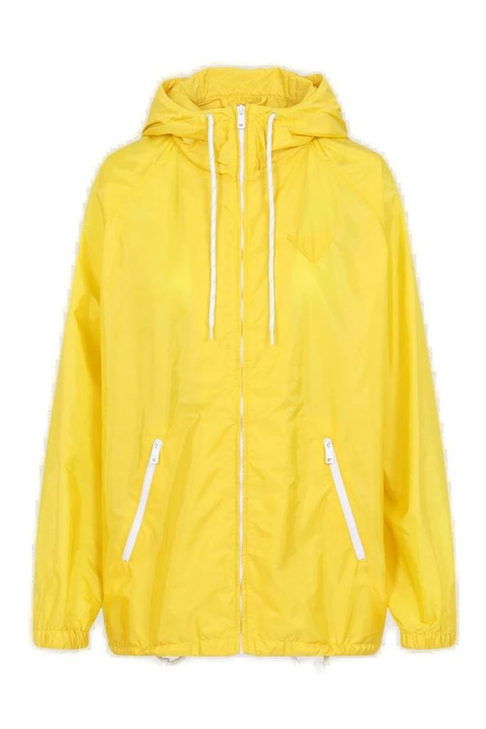Prada Prada Zip-Up Hooded Jacket 1