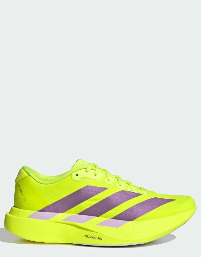 Adidas adidas performance Adizero evo sl running shoes in yellow and purple
