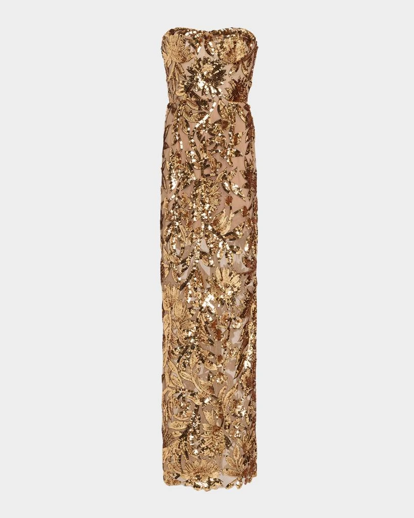 Shop Dahlia Strapless Floral Sequin Column Gown on Sale at BeyondStyle   Get 50% Off Dahlia Strapless Floral Sequin Column Gown with Limited-Time  Flash Deals, Exclusive Discounts, and Special Offers. Enjoy Unbeatable