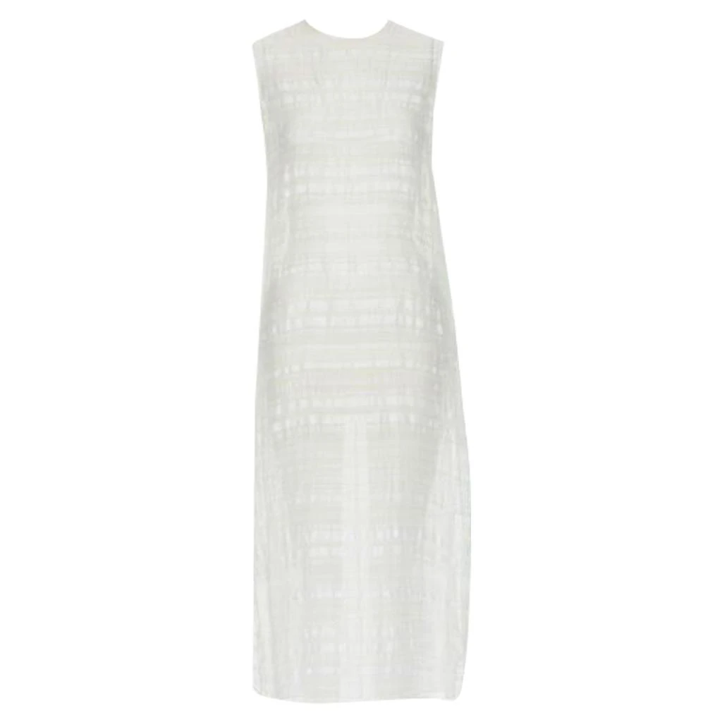 Raey striped semi sheer midi casual day dress 3