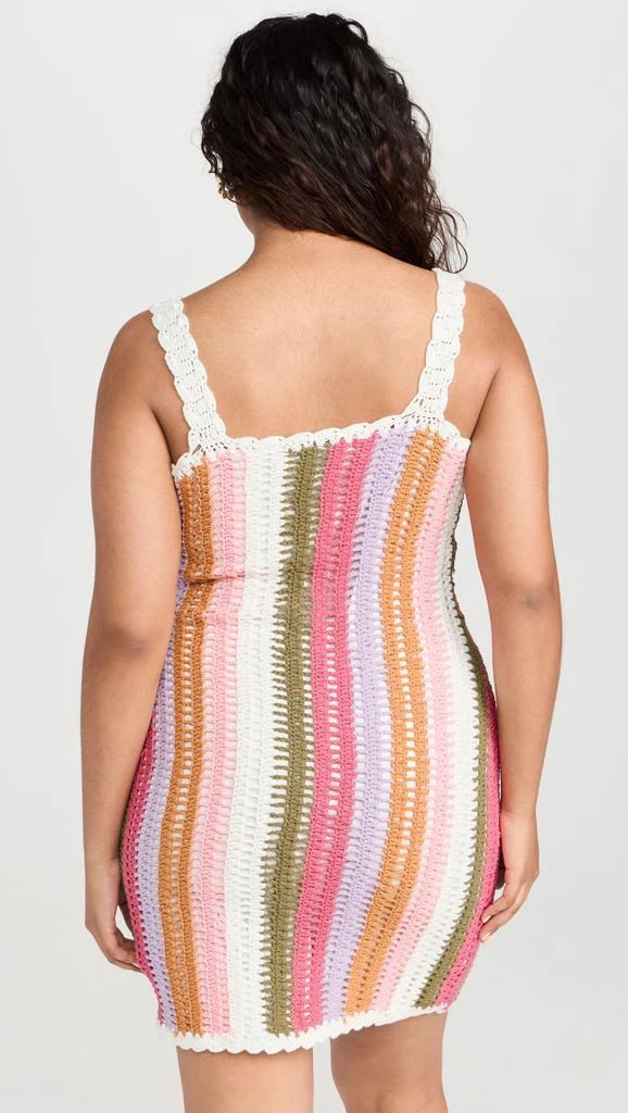 MINKPINK Lito Stripe Crochet Mini Dress 8