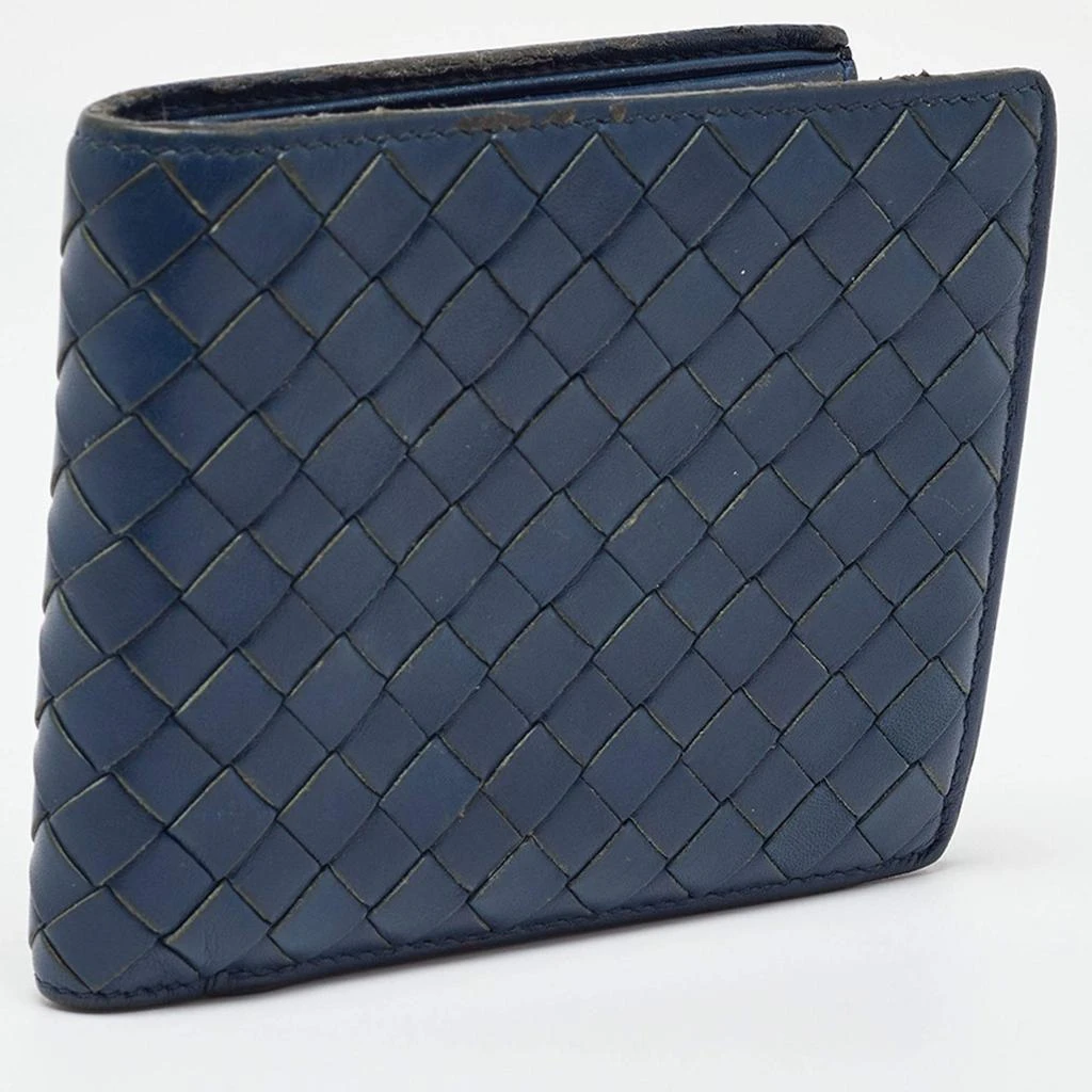 Bottega Veneta Bottega Veneta Blue Intrecciato Leather Bifold Wallet 5