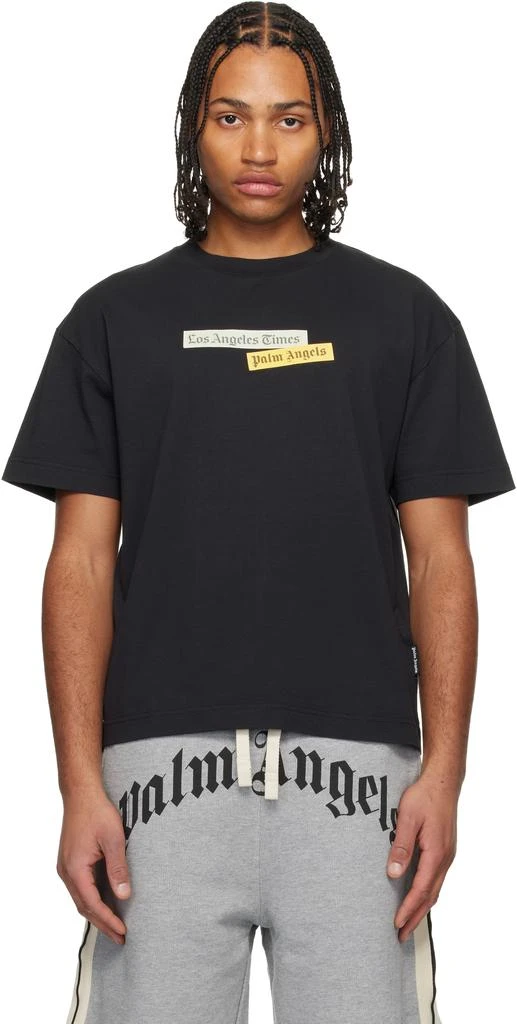 Palm Angels Black LA Times Edition T-shirt