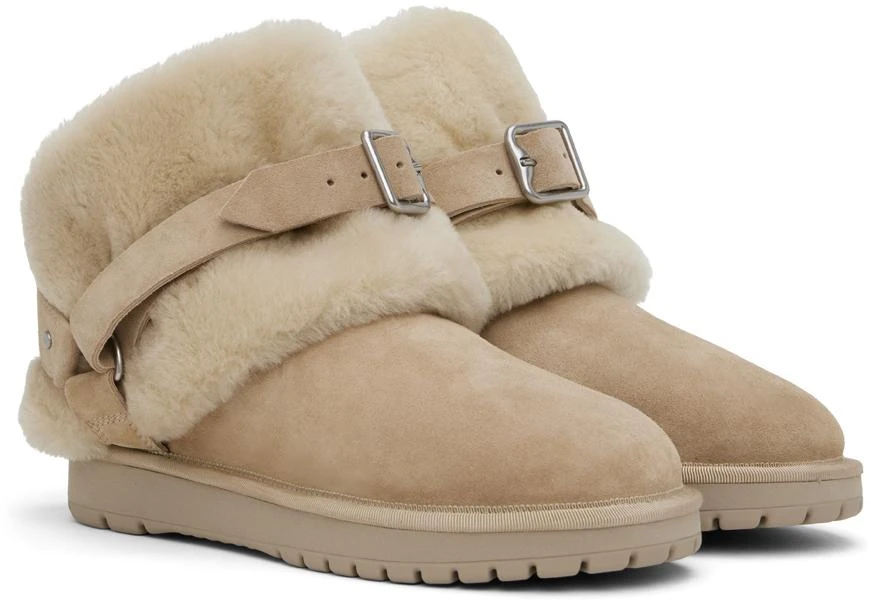 Burberry Beige Suede & Shearling Chubby Boots 4