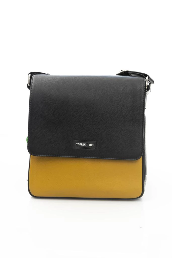 Cerruti Cerruti 1881 Yellow Leather Messenger Bag 1