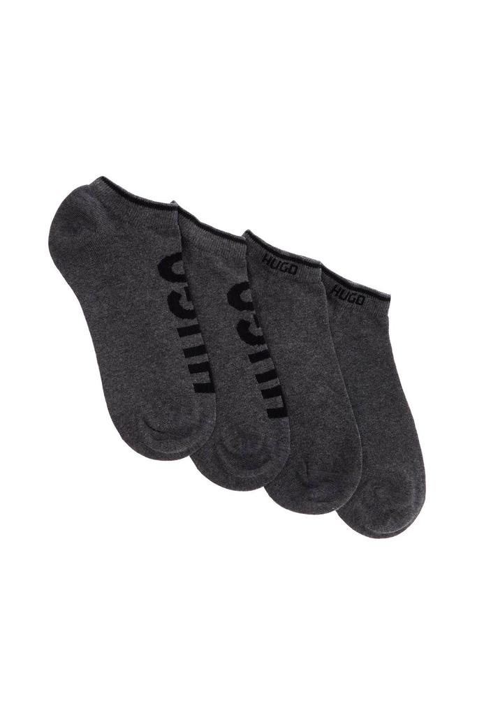 Hugo Boss medium grey breathable slim fit socks with logo