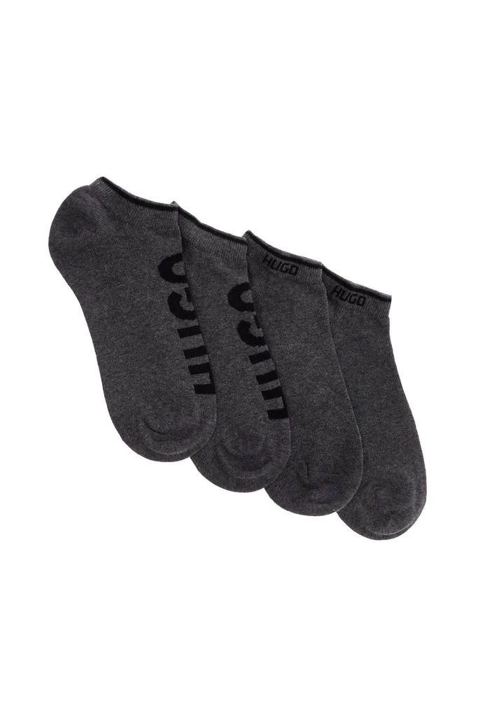 Hugo Boss medium grey breathable slim fit socks with logo 1