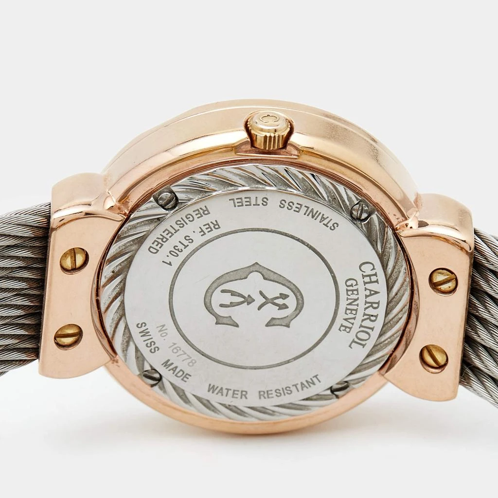 Charriol Charriol Mother Of Pearl Gold Plated And Stainless Steel St-Tropez ST30PC.560.014 Women's Wristwatch 30 mm 4