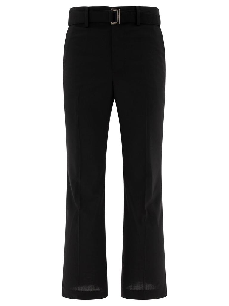 Sacai Black Suiting Bonding Trousers - Pants - BeyondStyle