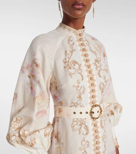 Zimmermann Hypnotic printed linen shirt dress 4