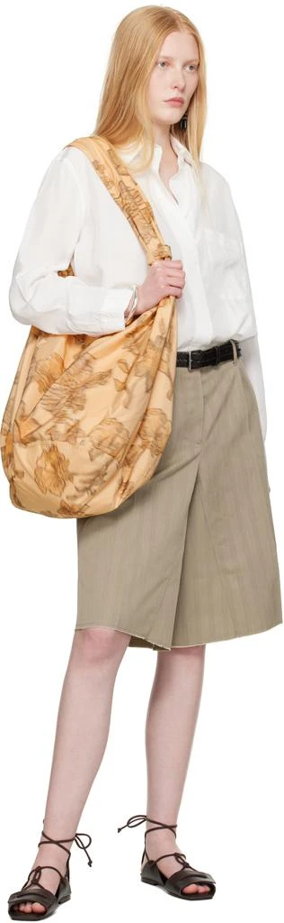 Shop WORK SHOP Emporio Armani Orange Jacquard Goccia Bag on Sale 