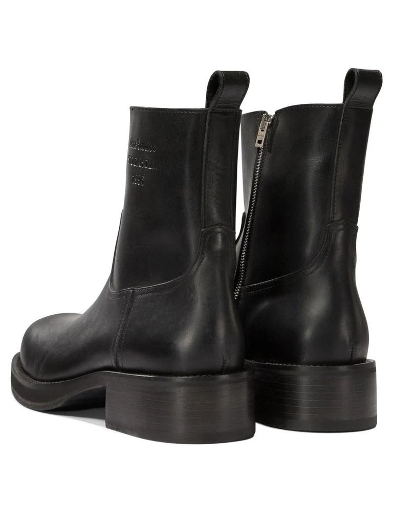 Acne Studios Acne Studios Leather Waxed Ankle Boots 4