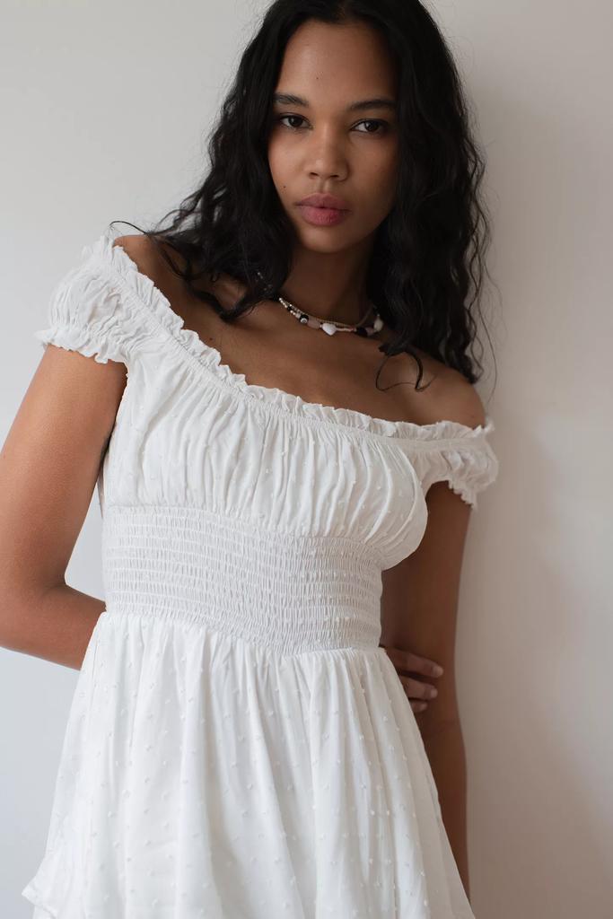 Urban Outfitters UO Rosie Smocked Tiered Ruffle Romper
