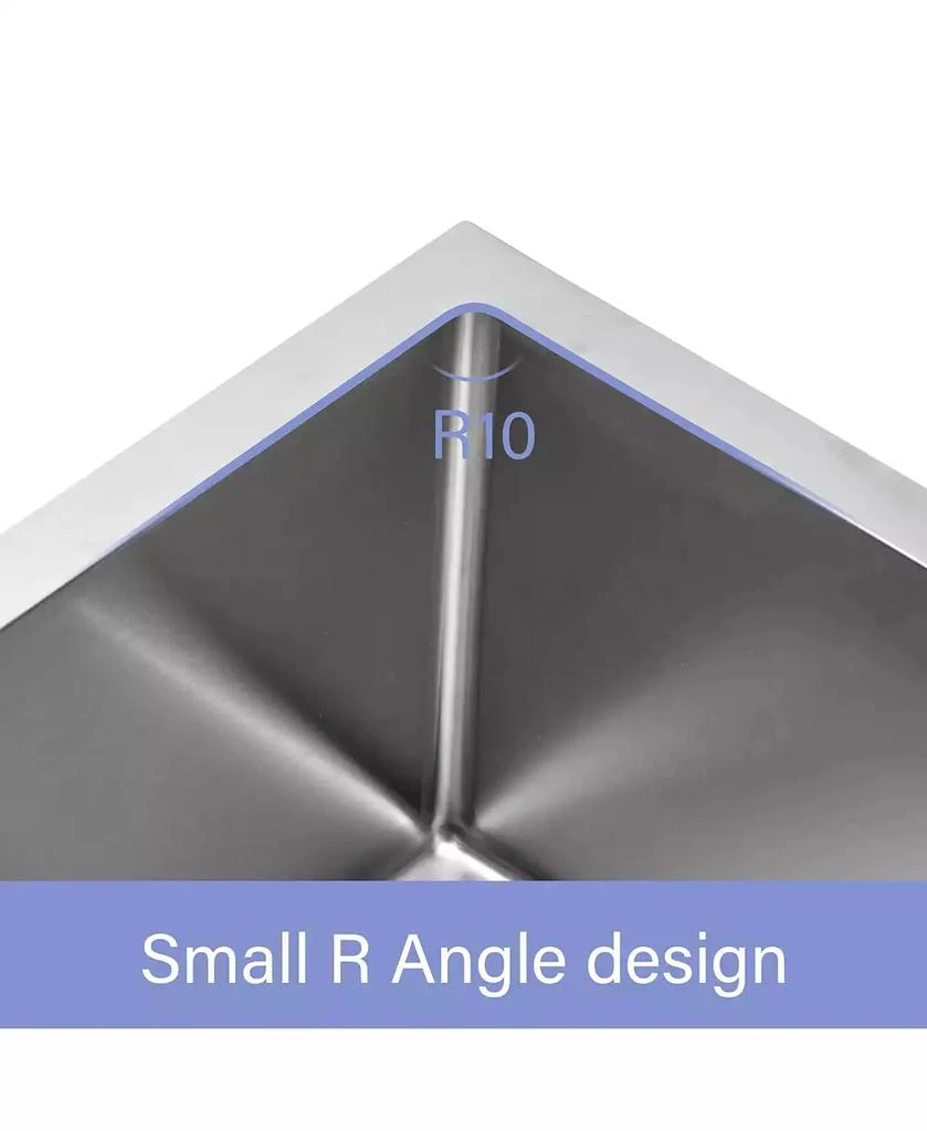 Flynama 27"x21"x10" Stainless Steel Farmhouse Apron Front Sink 5