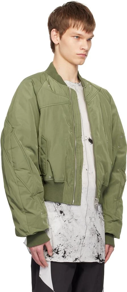 Heliot Emil SSENSE Exclusive Green Tranquil Bomber Jacket 2
