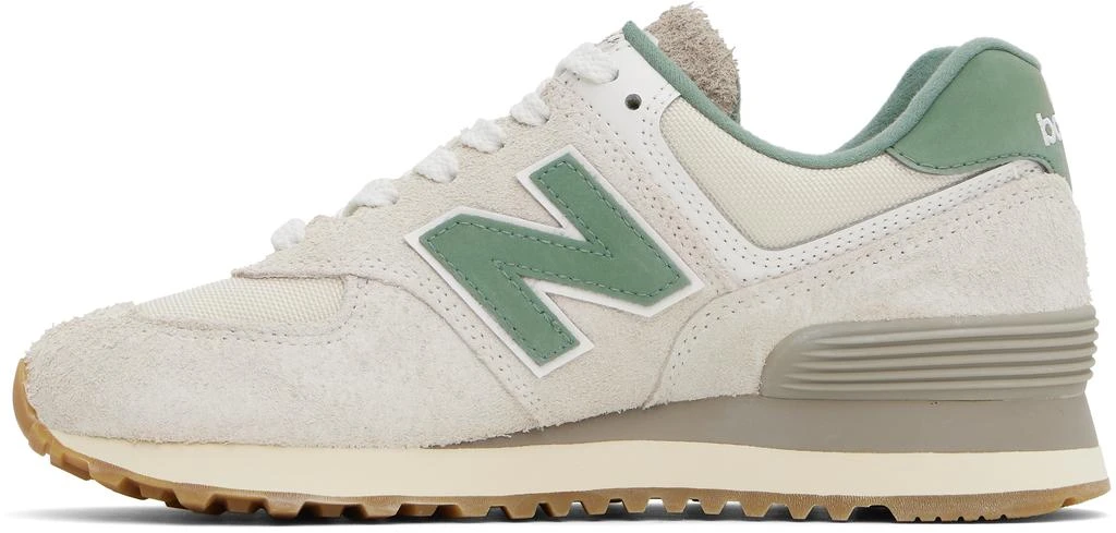 New Balance Beige & Green 574 Sneakers 3