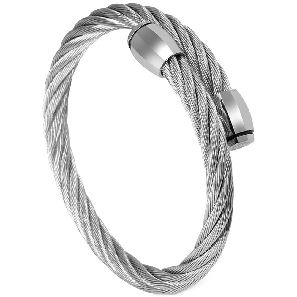 CHARRIOL Cable Bypass Bangle Bracelet in Stainless Steel