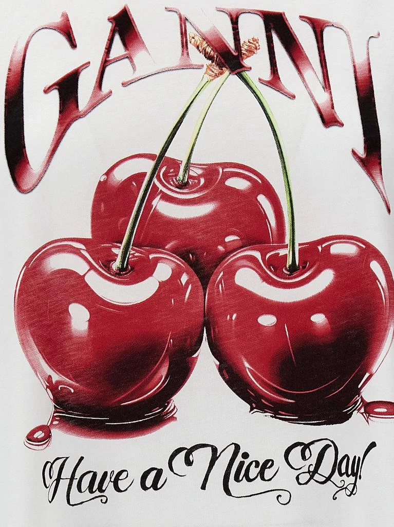 Ganni Ganni Cherry Printed Crewneck T-Shirt 4
