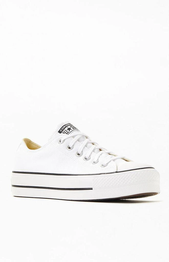 Converse Women's White Chuck Taylor Platform Low Top Sneakers 1