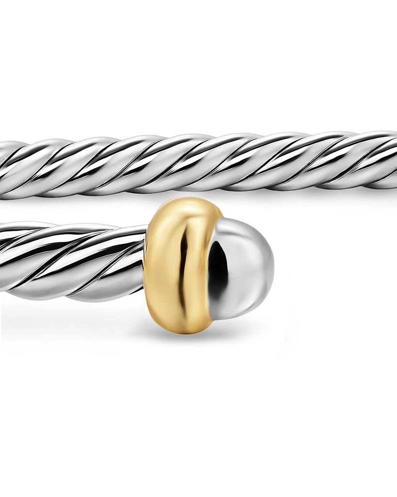 David Yurman Micro Cable Flex® Bracelet in Sterling Silver with 14K Yellow Gold, 2.6mm 5