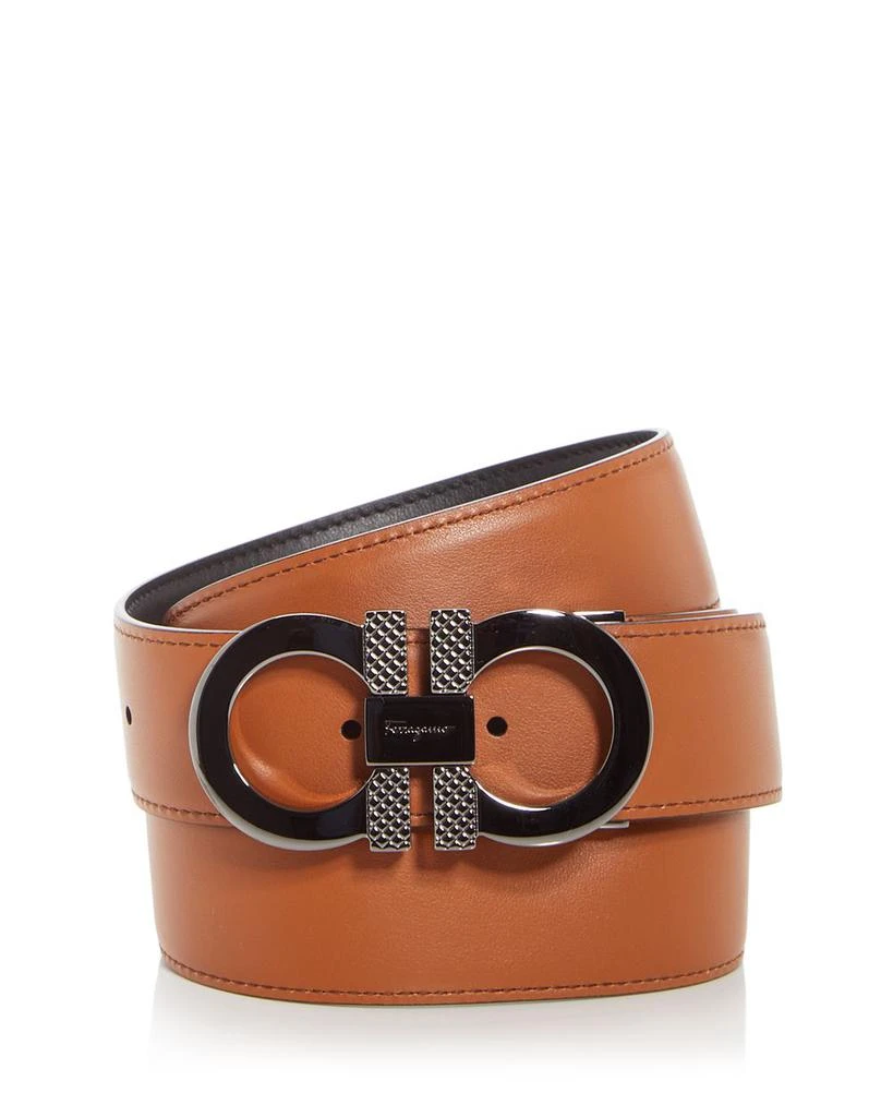 Salvatore Ferragamo Salvatore Men's Double Gancini Reversible Leather Belt 2