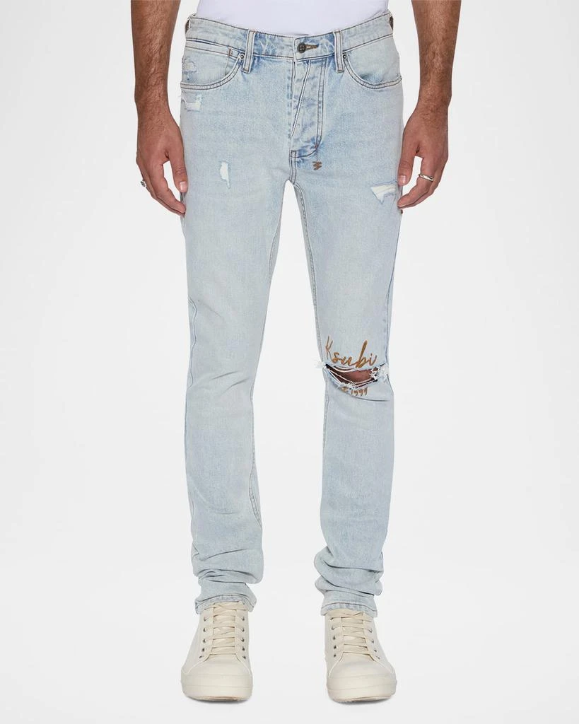 Ksubi Men's Van Winkle Frost Blue Arch Skinny Jeans 4