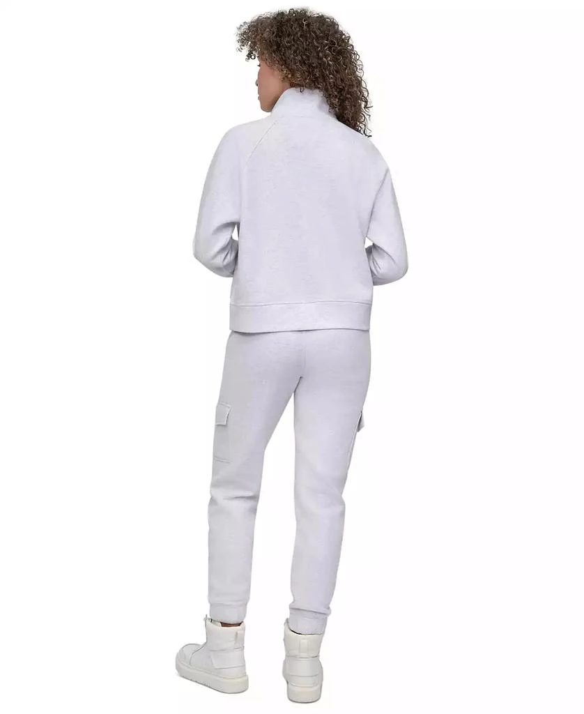 DKNY Women's Studded-Logo Half-Zip Sweatshirt 5