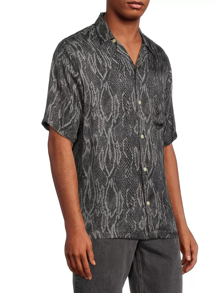ALL SAINTS Boomslang Snake Relaxed-Fit Camp Shirt 4