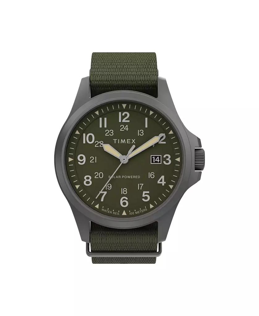 Timex Men's Solar Green Fabric Strap Watch 41 mm