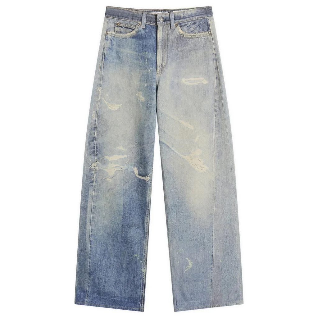 Our Legacy Our Legacy Wide Leg Distressed Jeans 1