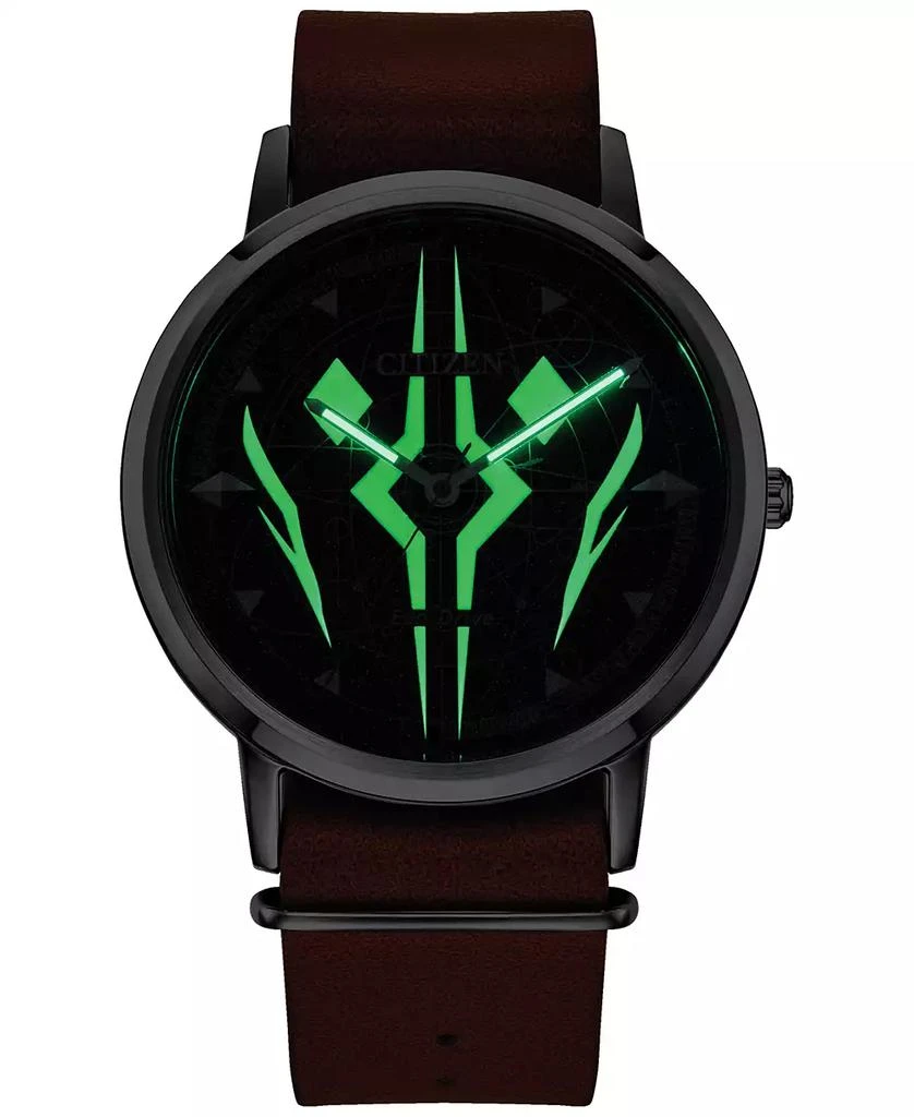 Citizen Eco-Drive Men's Star Wars Ahsoka Tano Brown Leather Strap Watch 41mm 4
