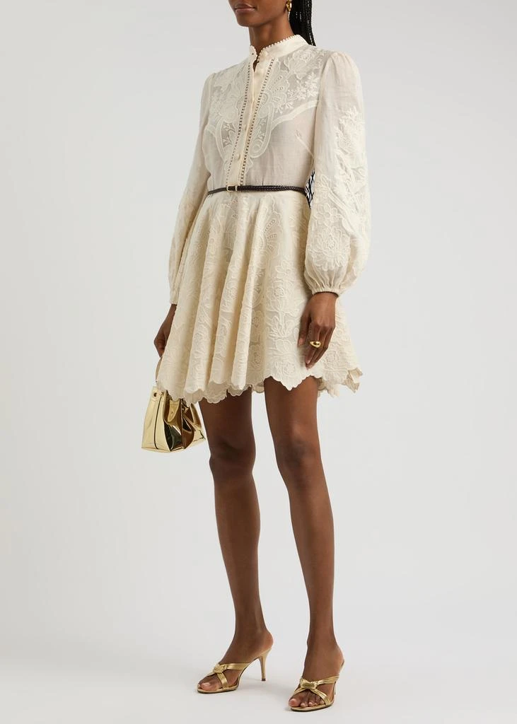 ottie lace mini dress Edora Lace Pleat Mini Dress | White | Womens main image 0