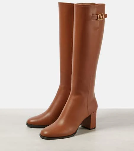 Valentino Vlogo Signature leather knee-high boots 5