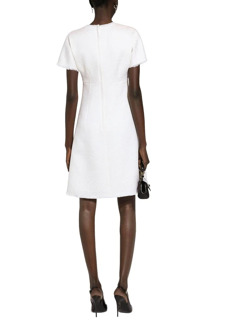 Dolce & Gabbana Raschel tweed midi dress DG logo 3