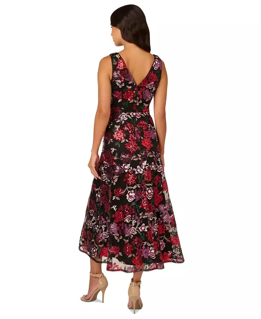 Adrianna Papell Women's Floral Sequin Fit & Flare Dress 2