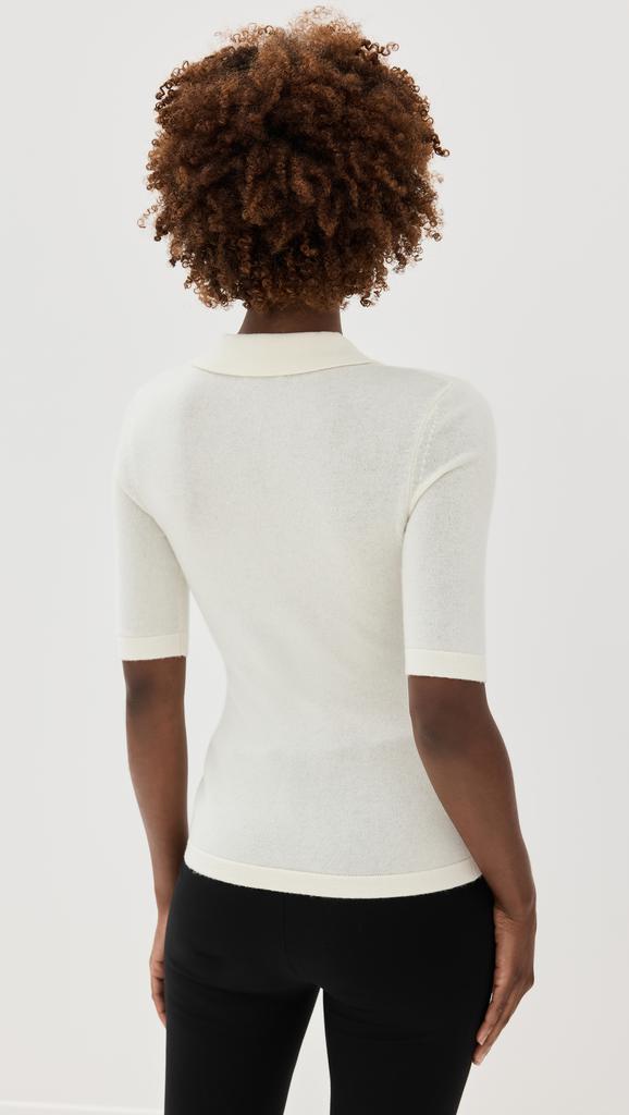 ROSETTA GETTY Open Neck Polo Sweater