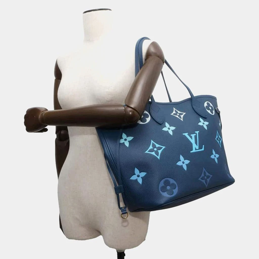 Louis Vuitton Louis Vuitton Blue Monogram Empreinte Leather Neverfull MM Tote Bag 3