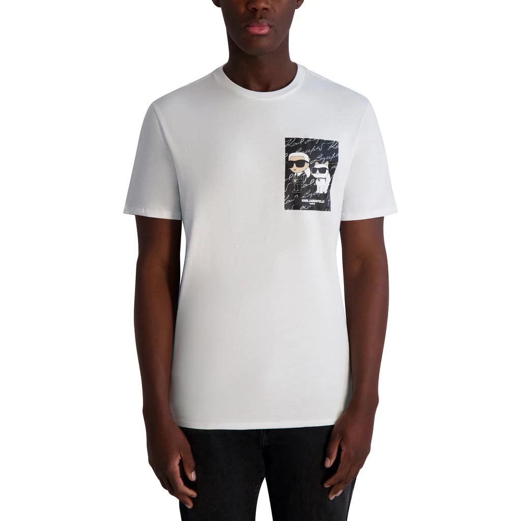 Karl Lagerfeld Paris KARL & CHOUPETTE T-SHIRT WITH SIGNATURE 1
