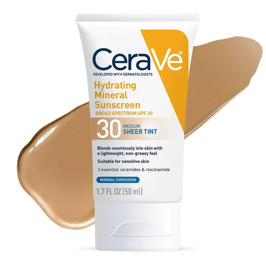 CeraVe Hydrating Mineral Sunscreen SPF 30 for Face with Sheer Tint 3
