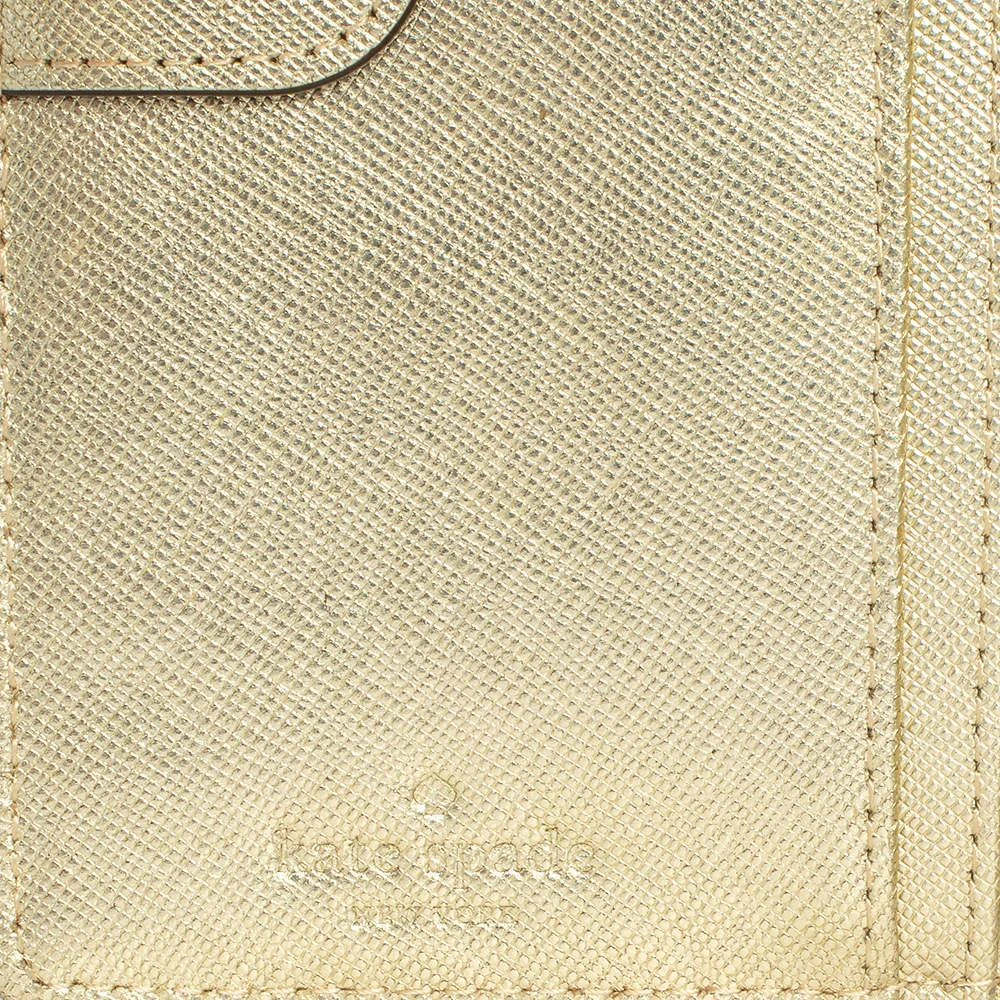 Kate Spade Kate Spade Metallic Gold Leather Long Flap Wallet 7