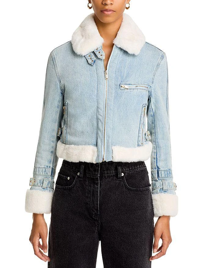 Generation Love Jude Faux Fur Trim Denim Jacket 7