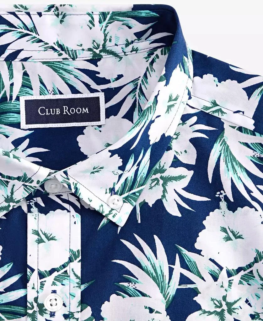Club Room Men's Regular-Fit Stretch Floral Button-Down Poplin Shirt, Exclusively at Macy's 3