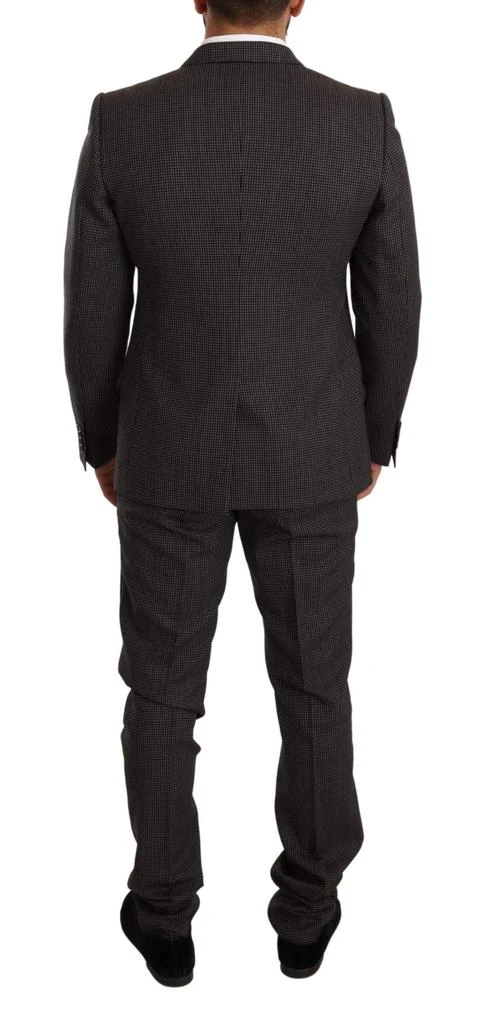 Dolce & Gabbana Dolce & Gabbana Black Fantasy Pattern Wool MARTINI Suit 5