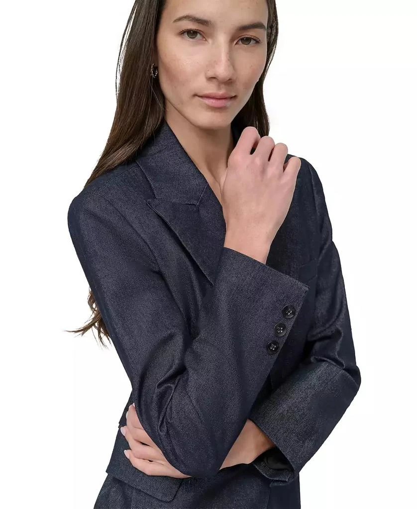 DKNY Women's Double-Breasted Denim Blazer 4